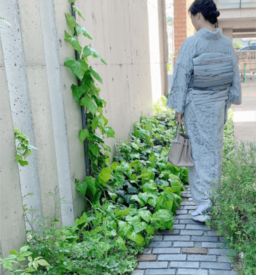 専用 D904山岡古都・古都染人 染織美術品 薬墨染 天目織 お召 未
